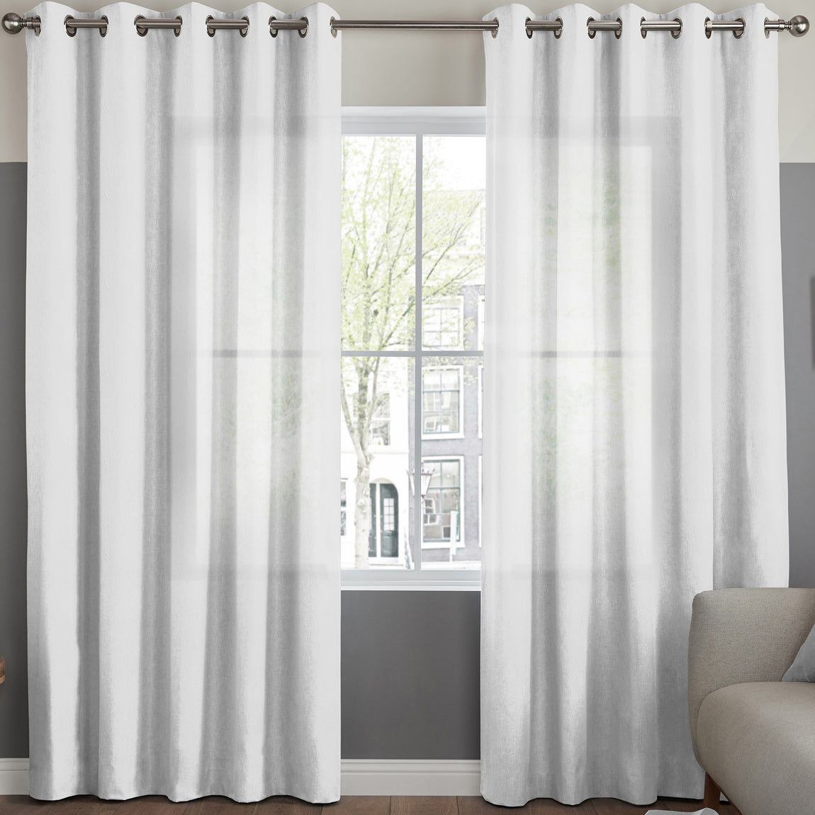 Eloise Sheer Voile Made to Measure Curtain Snow