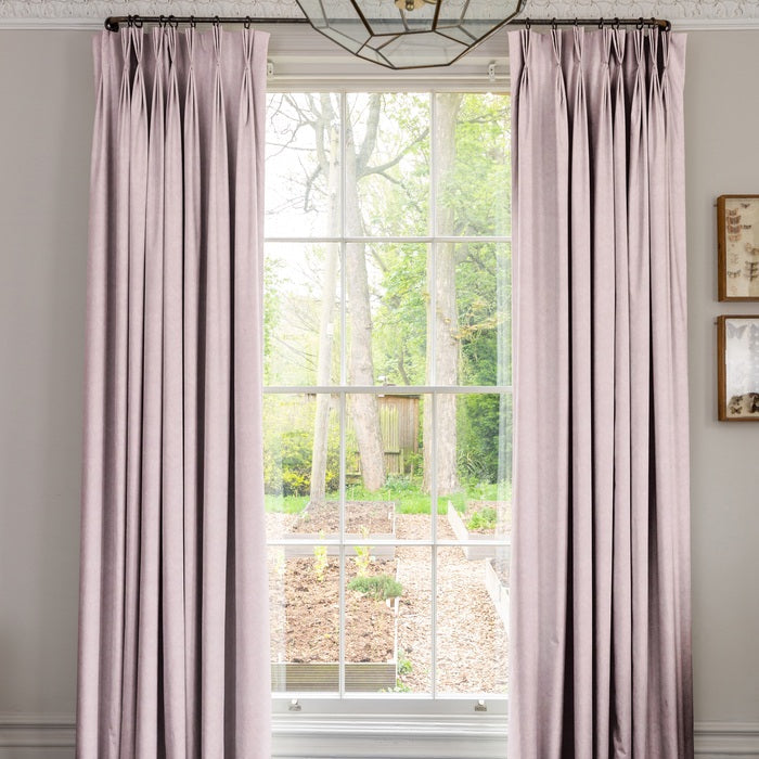 Linda Barker Elsie Velvet Made To Measure Curtains Blush