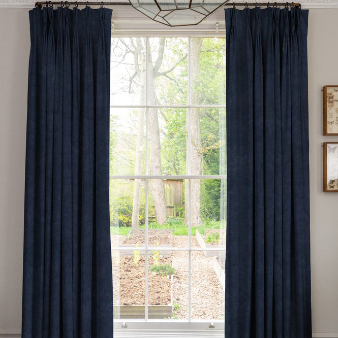 Linda Barker Elsie Velvet Made To Measure Roman Blind Deep Blue