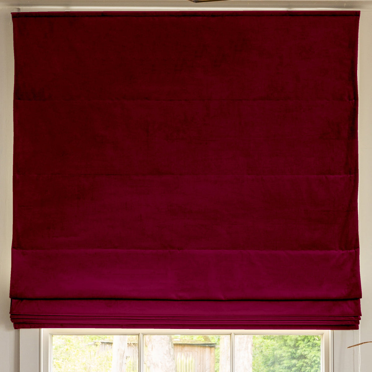 Linda Barker Elsie Velvet Made To Measure Roman Blind Chianti