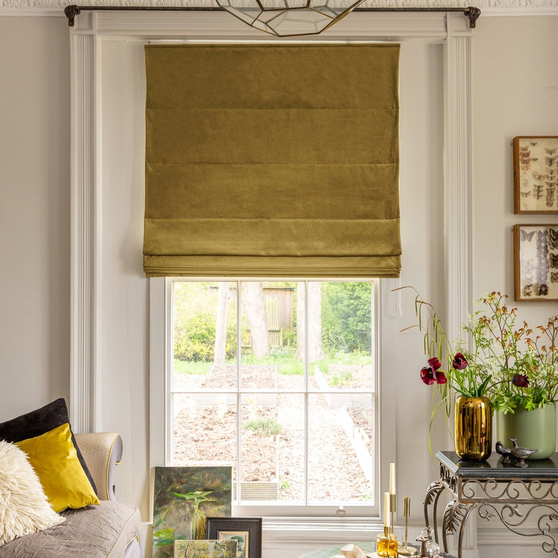 Linda Barker Elsie Velvet Made To Measure Curtains Ochre