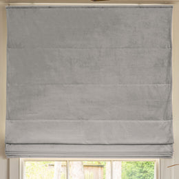 Linda Barker Elsie Velvet Made To Measure Roman Blind Silver
