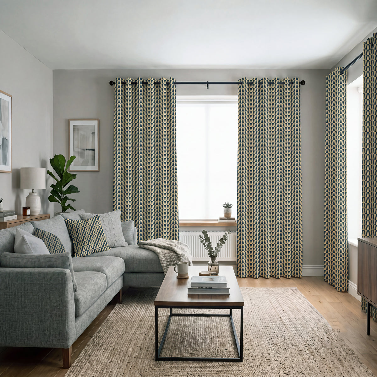 ANTE DECOR Elton Made To Measure Curtains Space Cadet