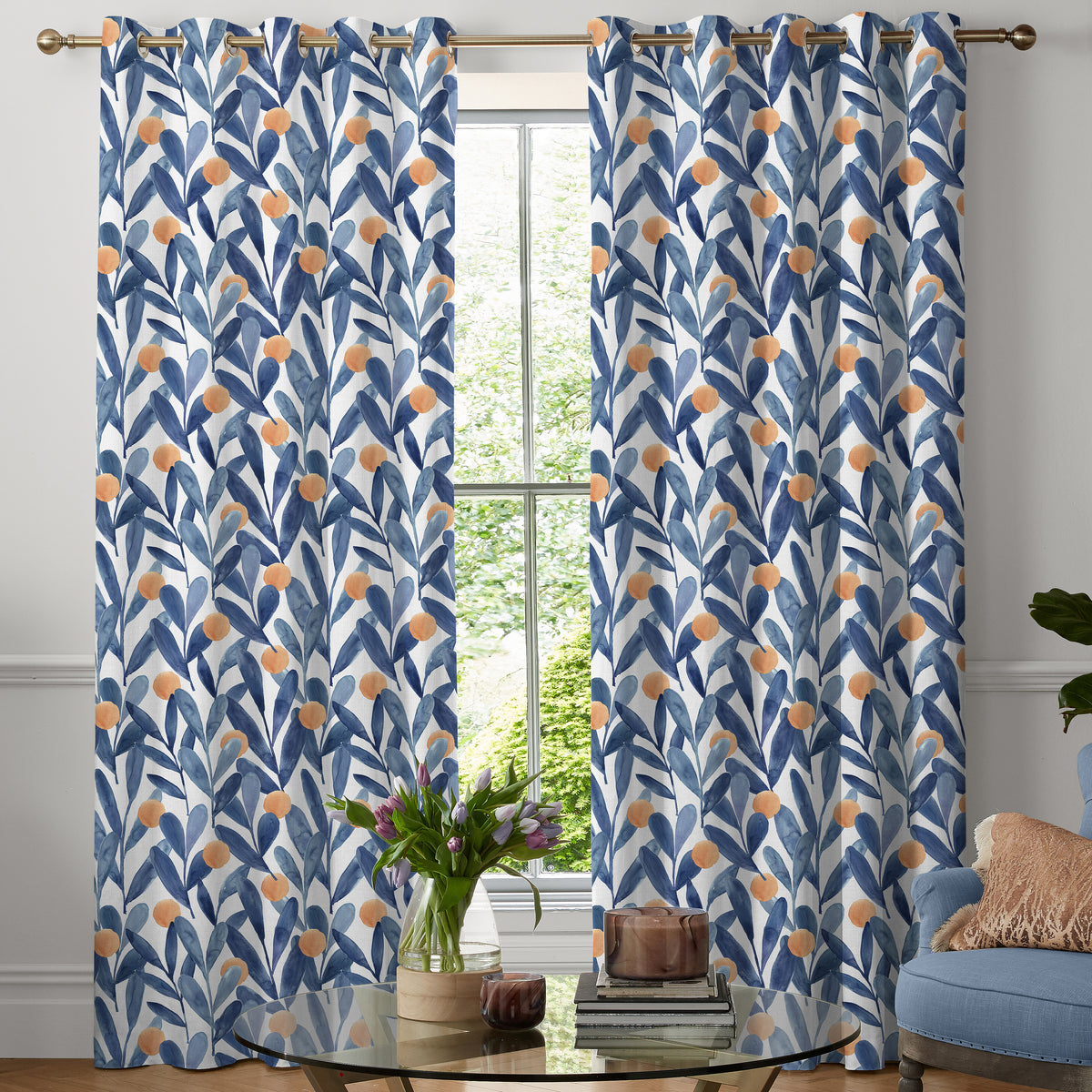 Voyage Enso Made to Measure Curtain Cobalt