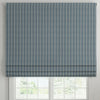 ANTE DECOR Latham Printed Cotton Stripe Made To Measure Roman Blind Blue On Blue