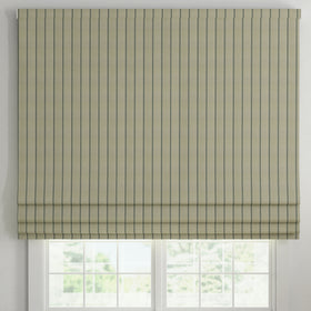ANTE DECOR Latham Printed Cotton Stripe Made To Measure Roman Blind Charcoal