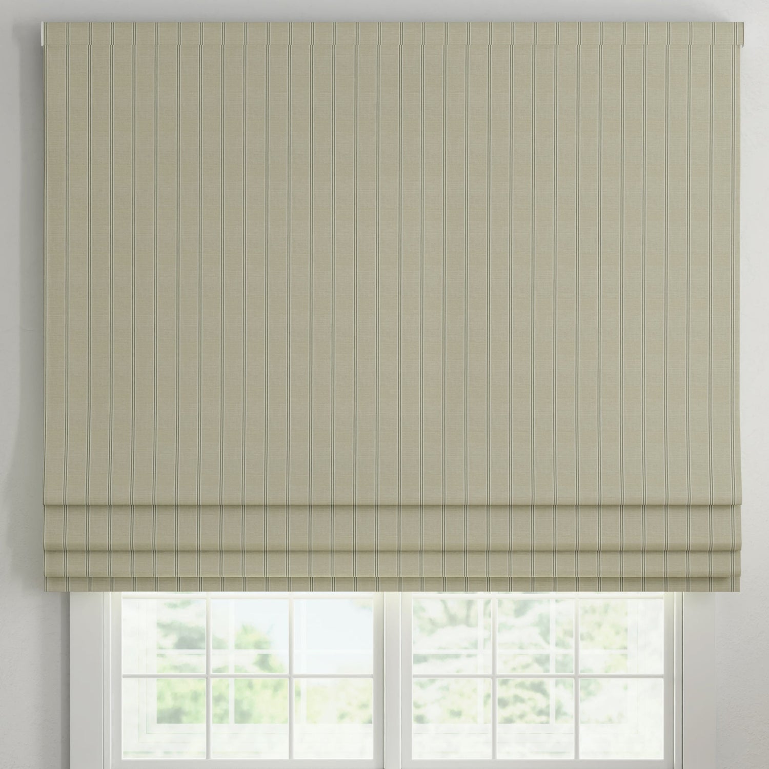 ANTE DECOR Latham Printed Cotton Stripe Made To Measure Curtains Beige
