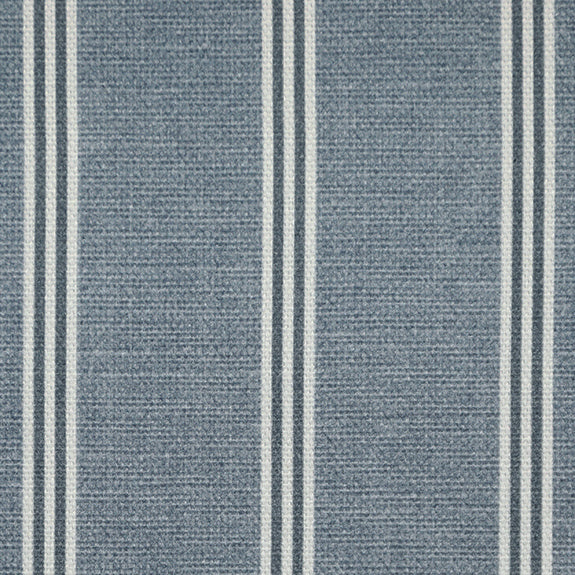 ANTE DECOR Latham Printed Cotton Stripe Made To Measure Curtains Blue On Blue