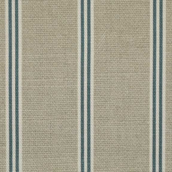 ANTE DECOR Latham Printed Cotton Stripe Made To Measure Curtains Blue