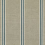 ANTE DECOR Latham Printed Cotton Stripe Made To Measure Curtains Blue Sample Image
