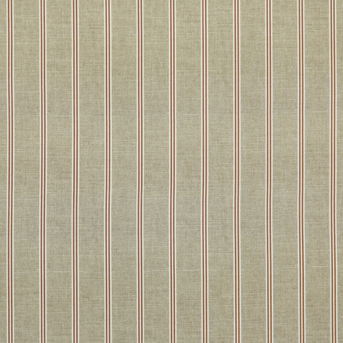 ANTE DECOR Latham Printed Cotton Stripe Made To Measure Curtains Sienna