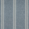 ANTE DECOR Latham Printed Cotton Stripe Fabric Blue on Blue