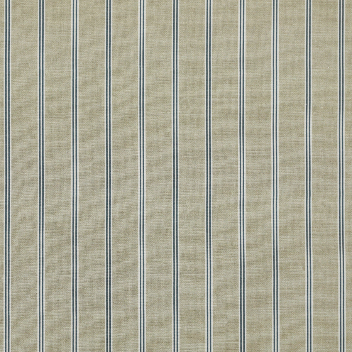 ANTE DECOR Latham Printed Cotton Stripe Fabric Blue