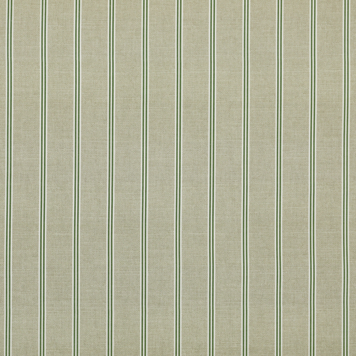 ANTE DECOR Latham Printed Cotton Stripe Fabric Green