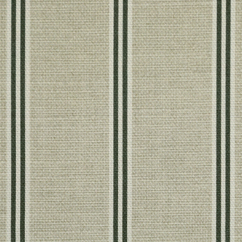 ANTE DECOR Latham Printed Cotton Stripe Fabric Charcoal