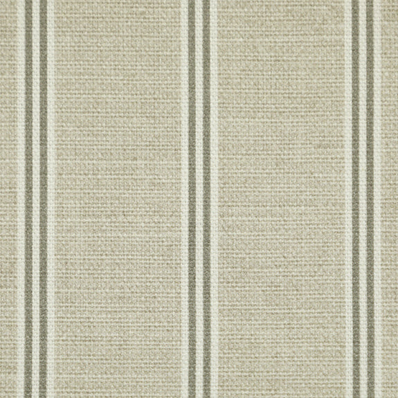 ANTE DECOR Latham Printed Cotton Stripe Fabric Beige