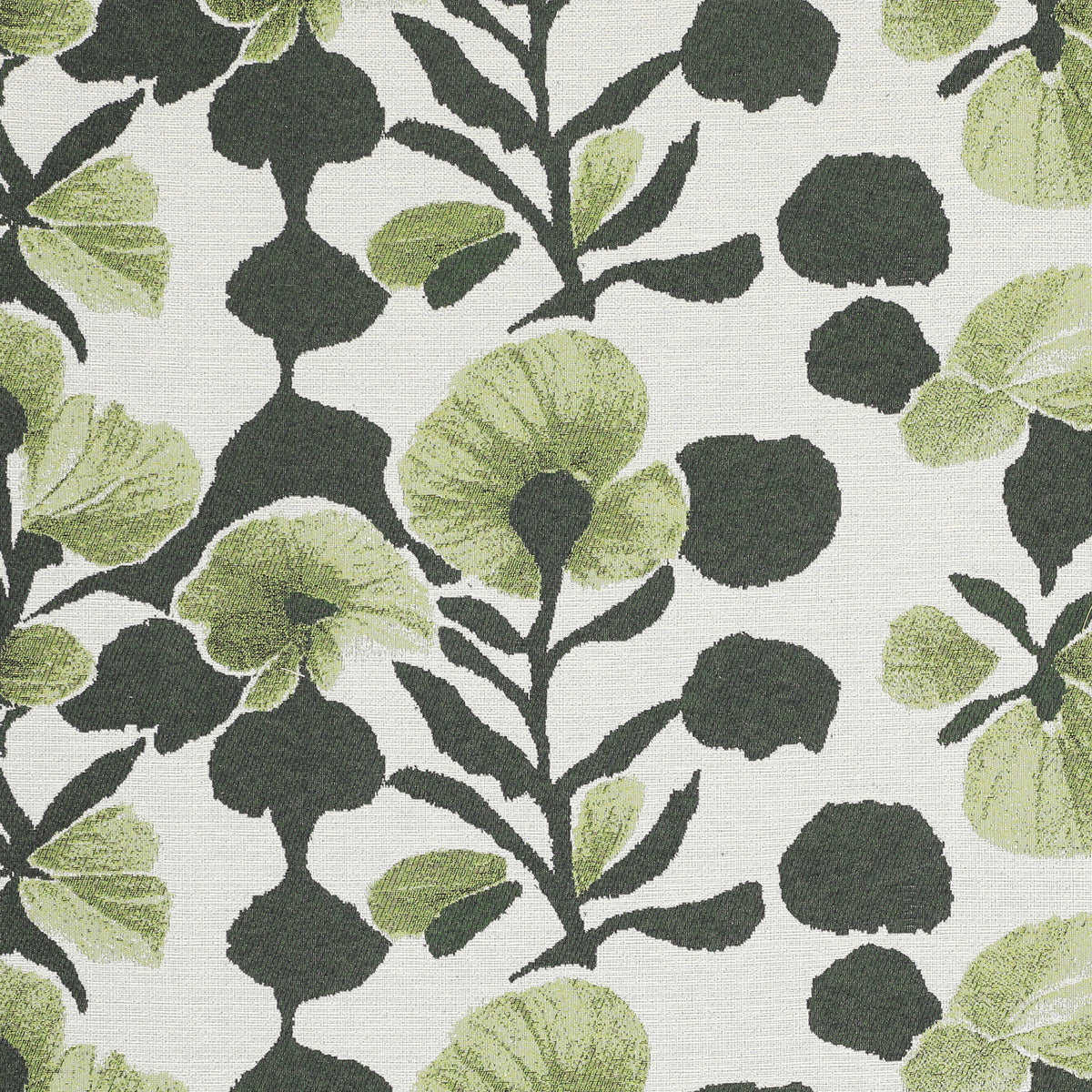 Linda Barker Evergreen Flower Woven Made to Measure Roman Blind Green