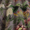 Linda Barker Grandi Floral Velvet Fabric Silver Lavender