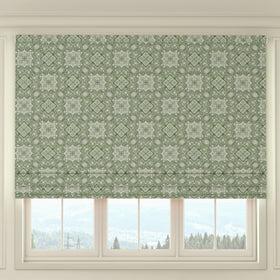 HOUSE Llewelyn-Bowen Festivo Printed Made To Measure Roman Blind Pistache