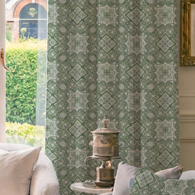 HOUSE Llewelyn-Bowen Festivo Printed Made To Measure Curtains Pistache