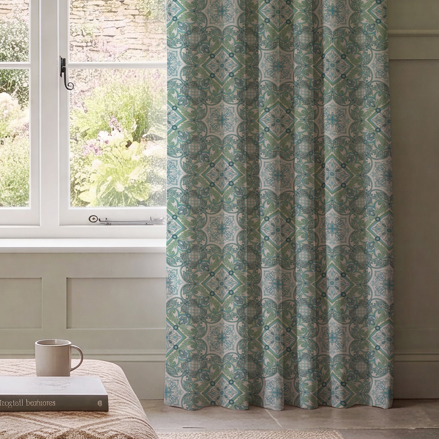 HOUSE Llewelyn-Bowen Festivo Printed Made To Measure Curtains Verdrelle