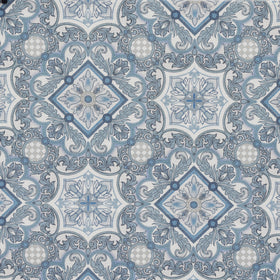 HOUSE Llewelyn-Bowen Festivo Printed Fabric Bluestone