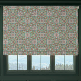 HOUSE Llewelyn-Bowen Festivo Printed Made To Measure Roman Blind Taffy