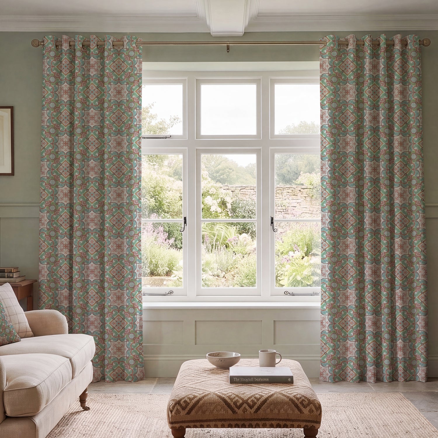 HOUSE Llewelyn-Bowen Festivo Printed Made To Measure Curtains Taffy