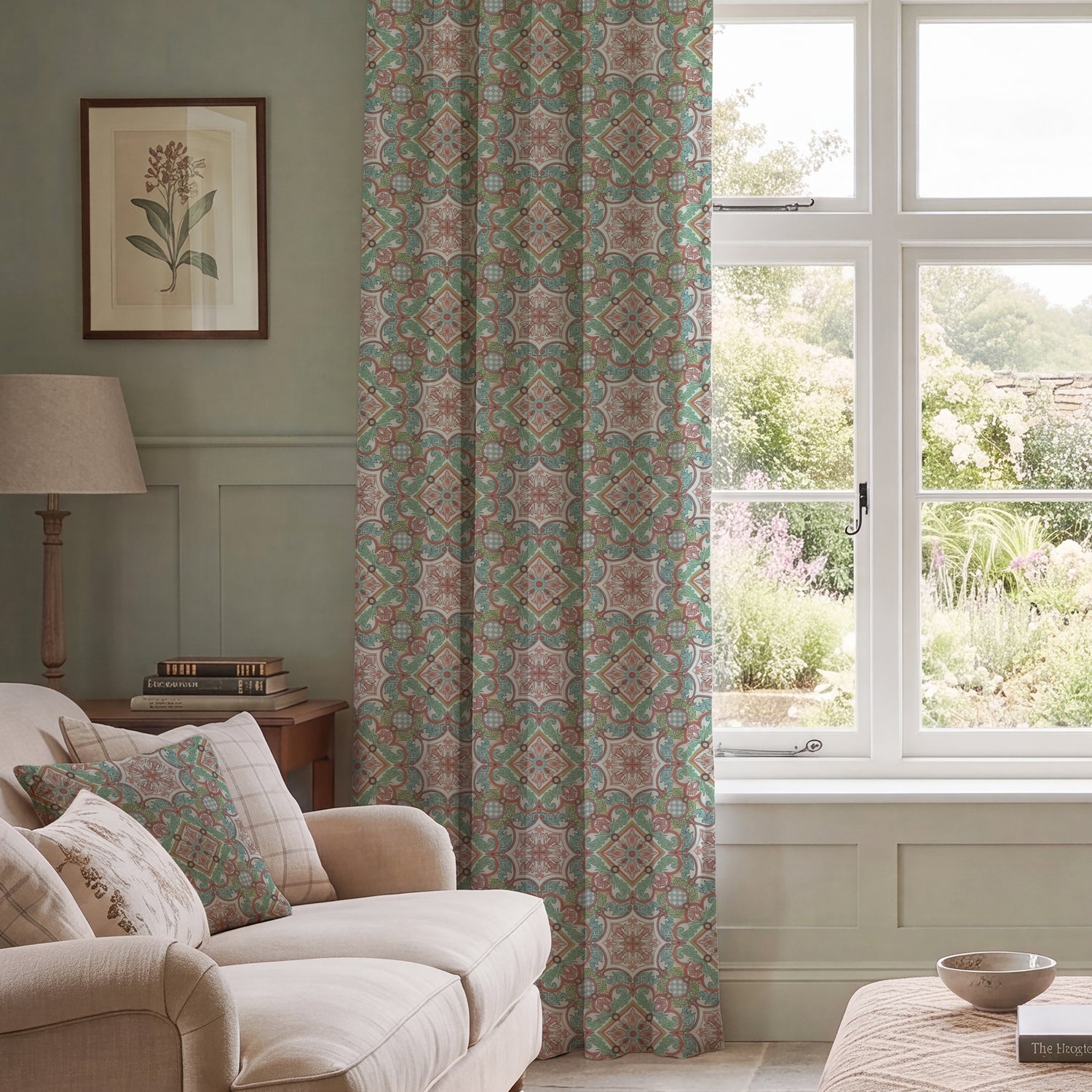 HOUSE Llewelyn-Bowen Festivo Printed Made To Measure Curtains Taffy