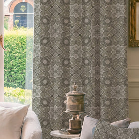 HOUSE Llewelyn-Bowen Festivo Printed Made To Measure Curtains Noir