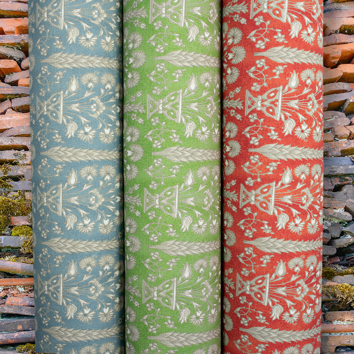 Fibre Naturelle Athens Fabric Prasino