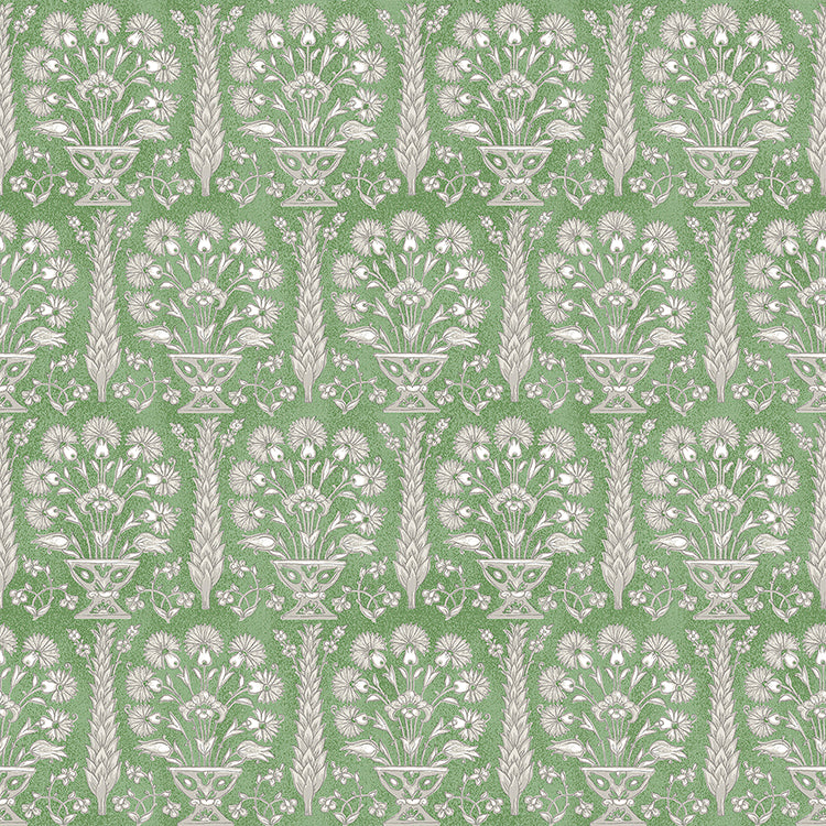 Fibre Naturelle Athens Fabric Prasino