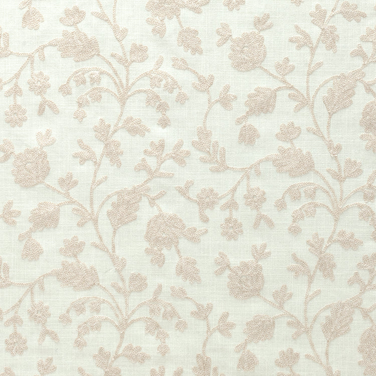 Fibre Naturelle Lucca Embroidered Fabric Nature