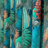 Fibre Naturelle Rainforest Velvet Fabric Kingfisher