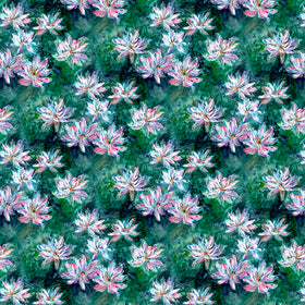 Fibre Naturelle Waterlily Fabric Green