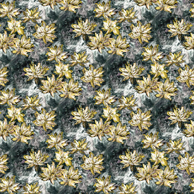 Fibre Naturelle Waterlily Fabric Grey