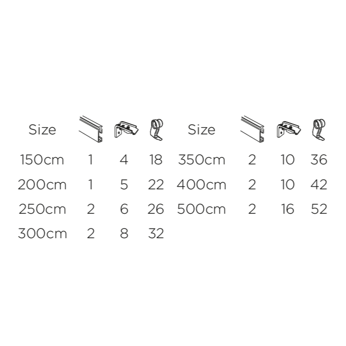 Fineline Curtain Track White
