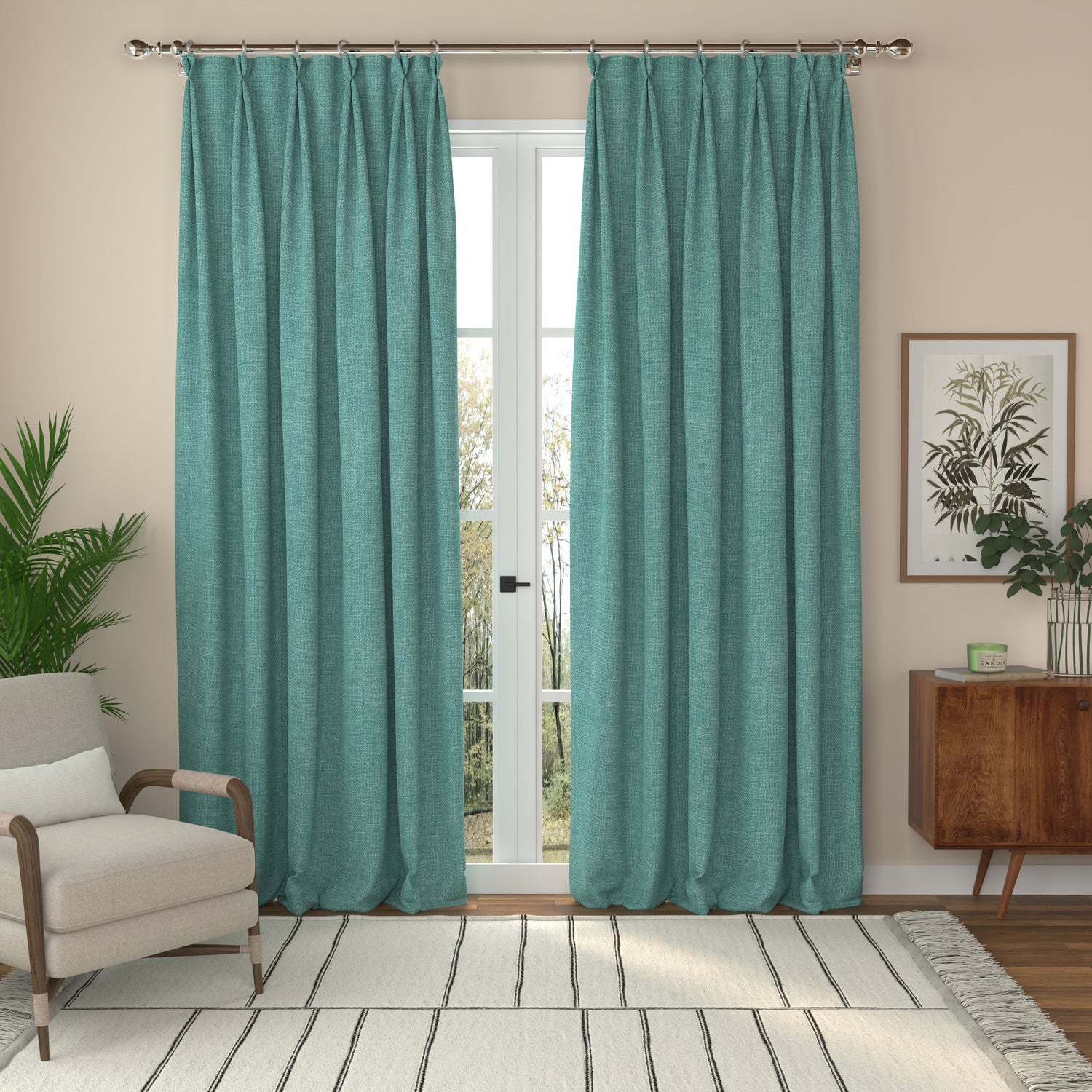 ANTE DECOR Fjord Made To Measure Roman Blind Lagoon