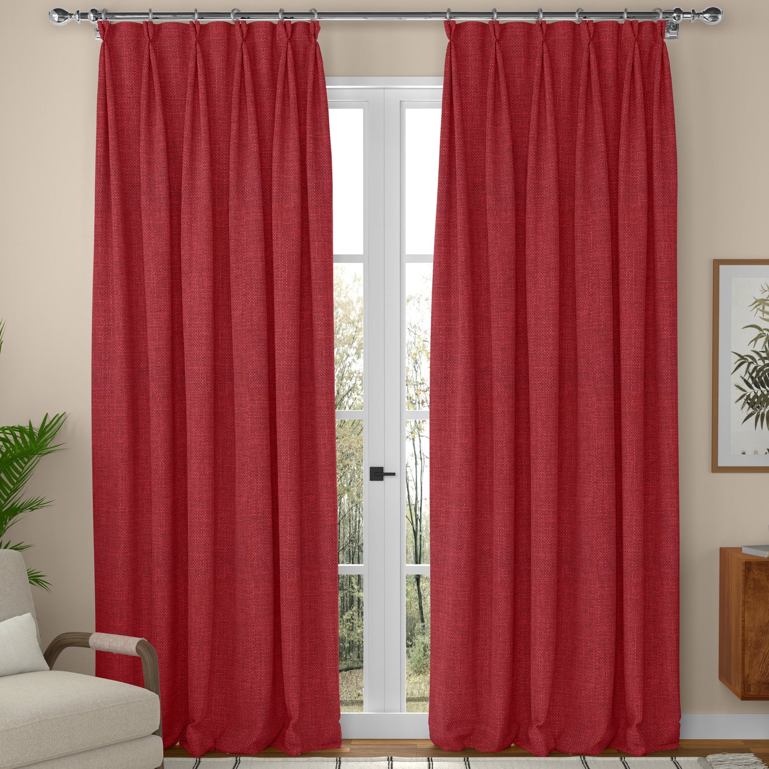 ANTE DECOR Fjord Fabric Red