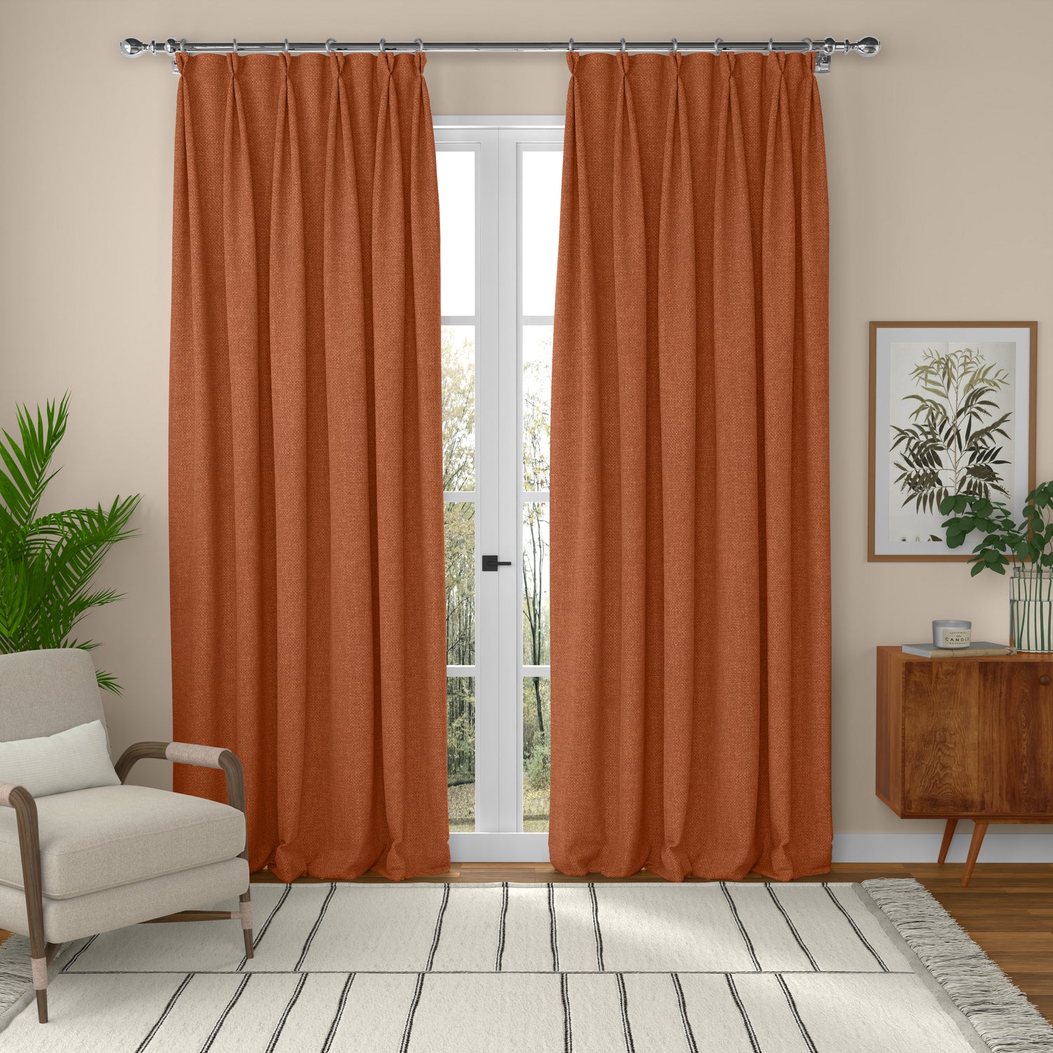 ANTE DECOR Fjord Made To Measure Roman Blind Rust