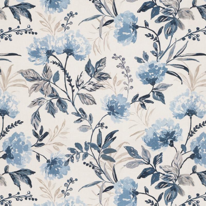 Flora Made to Measure Curtain Grey Skies