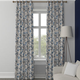 Flora Made to Measure Curtain Grey Skies