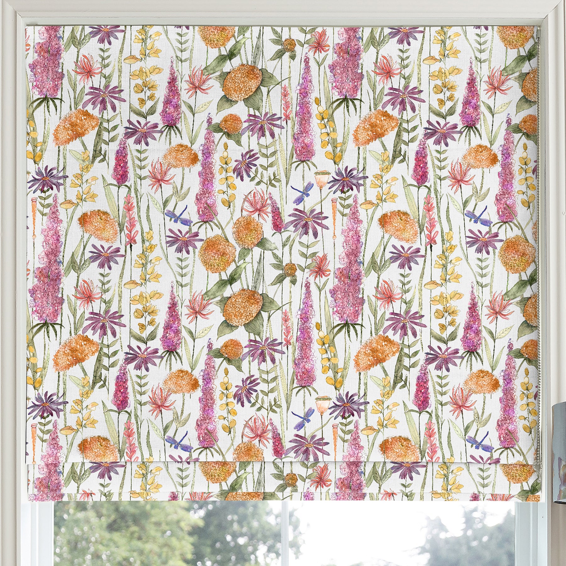 Voyage Florabunda Made to Measure Roman Blind Russett Linen