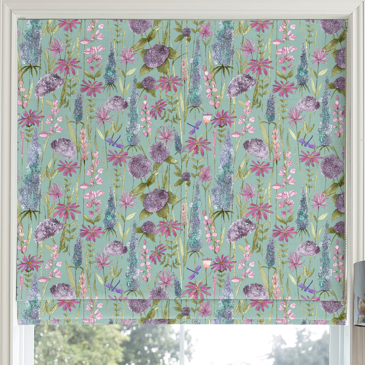 Voyage Florabunda Made to Measure Roman Blind Verde