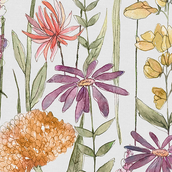 Voyage Florabunda Made to Measure Blackout Roller Blind Russett Linen