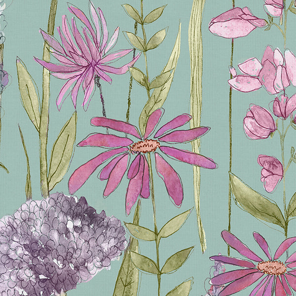 Voyage Florabunda Made to Measure Blackout Roller Blind Verde