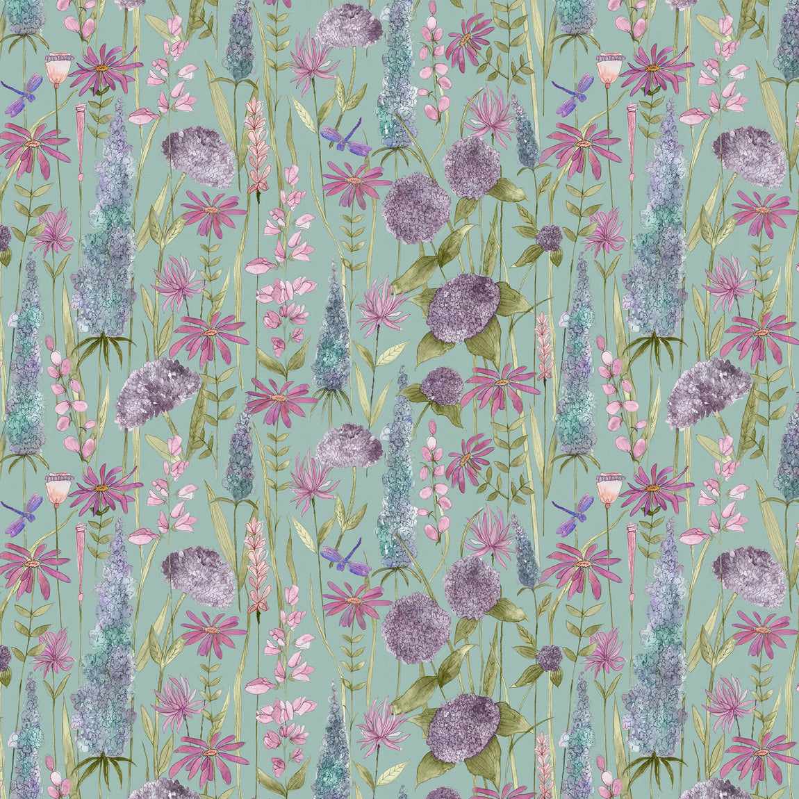 Voyage Florabunda Made to Measure Blackout Roller Blind Verde