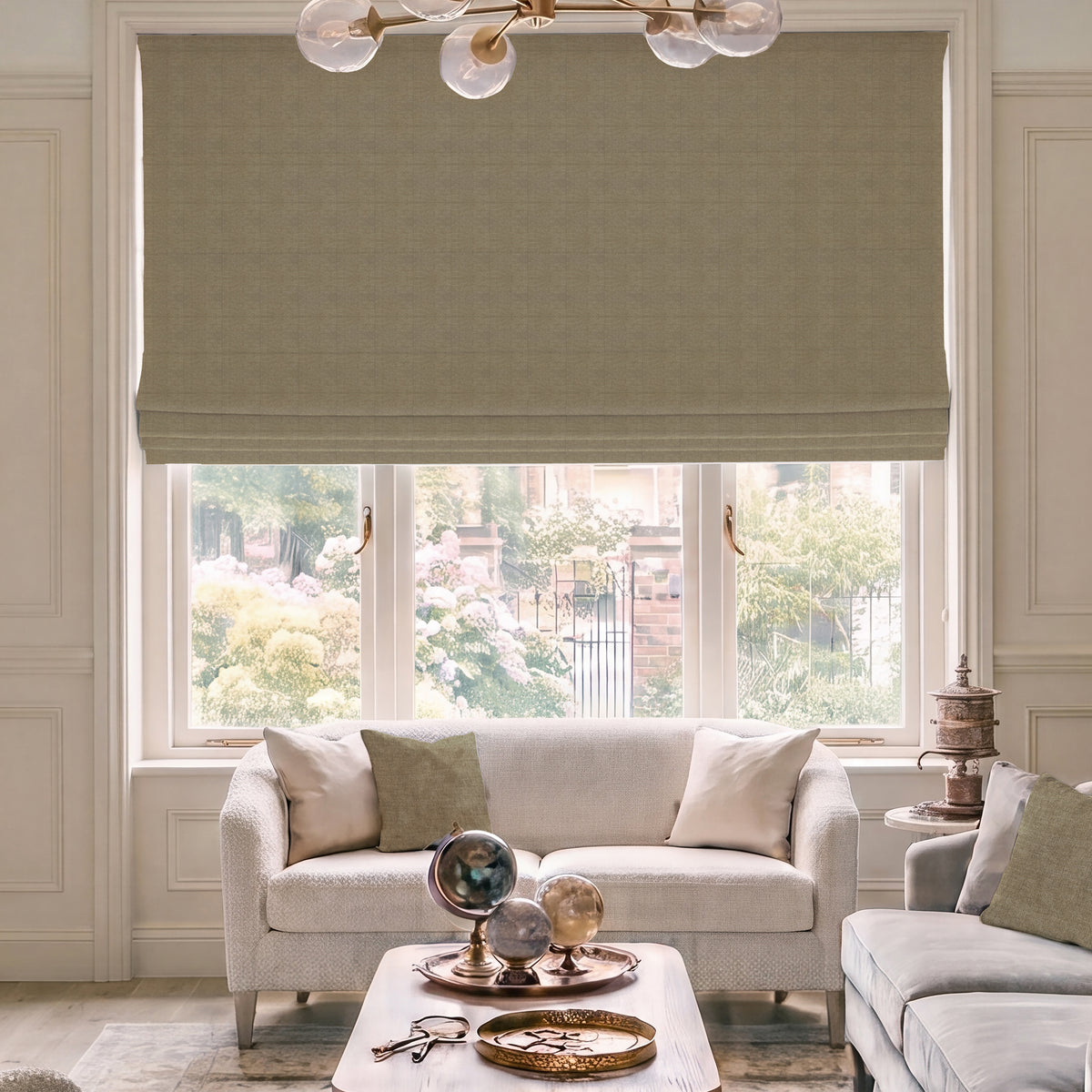HOUSE Llewelyn-Bowen Tetbury Made To Measure Roman Blind Mushroom