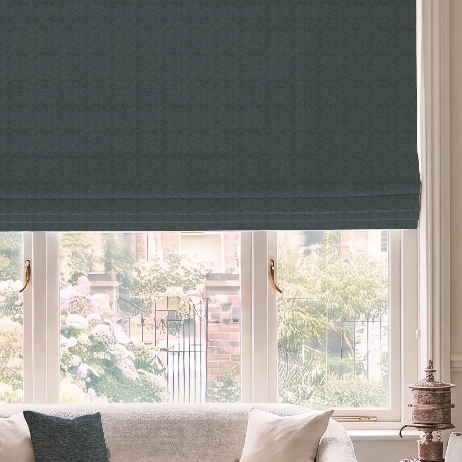 HOUSE Llewelyn-Bowen Tetbury Made To Measure Roman Blind Misty Blue