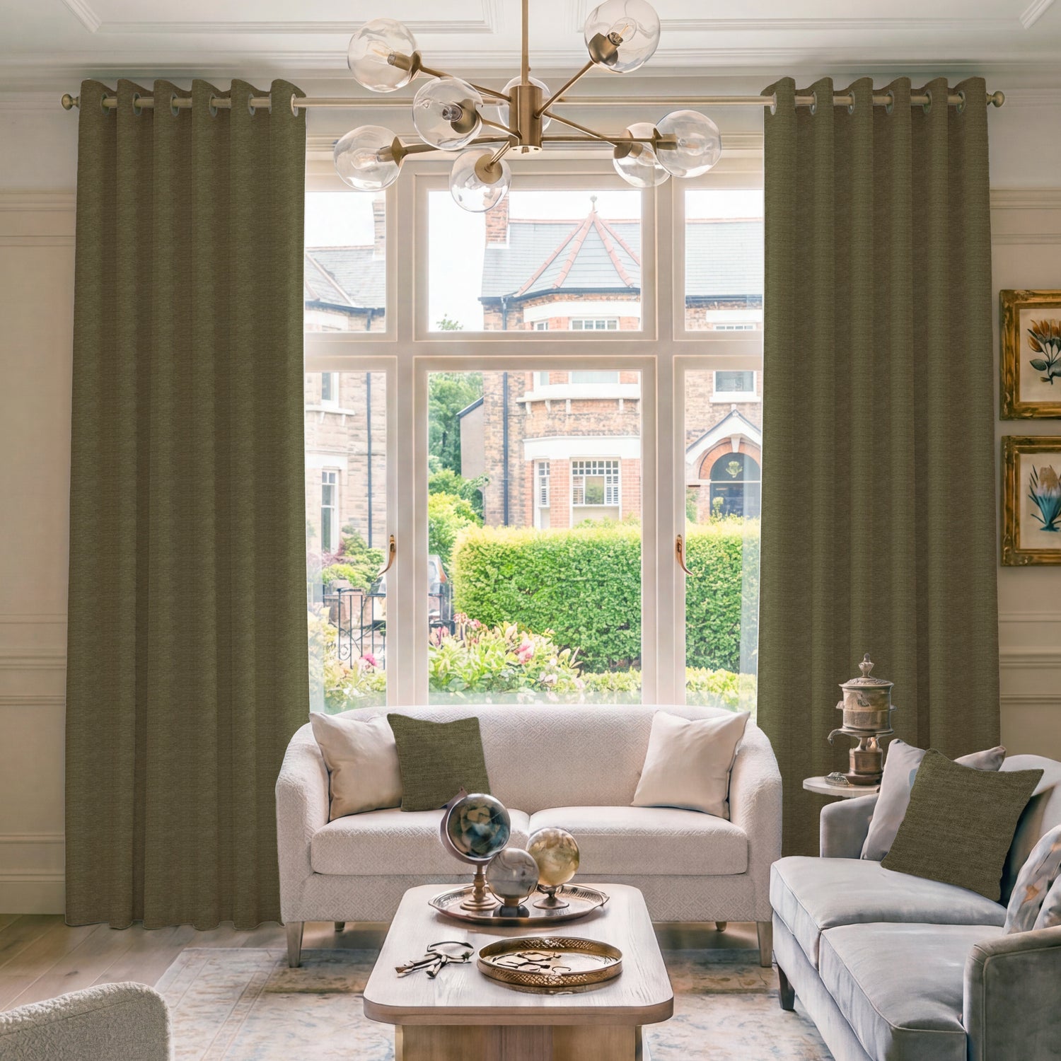 HOUSE Llewelyn-Bowen Tetbury Made To Measure Curtains Sage